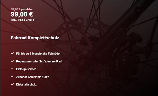 Ihr linexo Fahrrad Komplettschutz